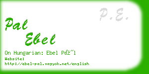 pal ebel business card